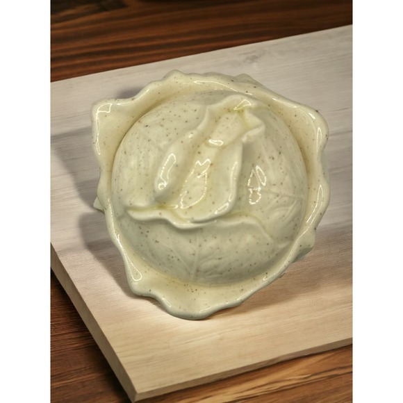 Cabbage Serving bowl with Lid and plate - Picture 4 of 11